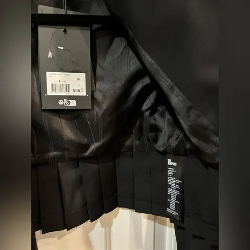The Kooples Short black wool-blend pleated jacket Size FR 38 / US 6 Medium NWT