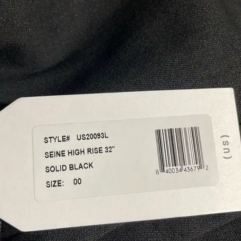 Universal Standard Jeans Seine High Rise Skinny 32” Inseam Solid Black 00 NWT