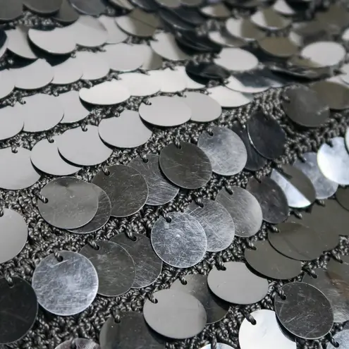 Vintage Y2K Black Sparkly Sequin Hobo Bag Purse