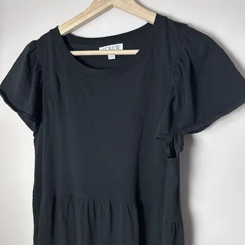 J Crew Women's Tiered Dress Black Broken