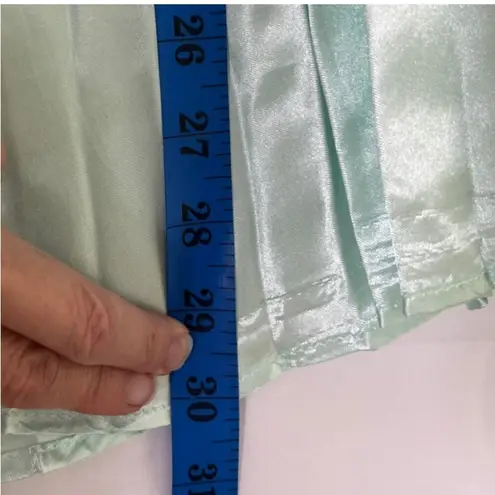 Charlie Holiday Mint Green Pleated Skirt XS Satin Look Midi Party Formal Size 2