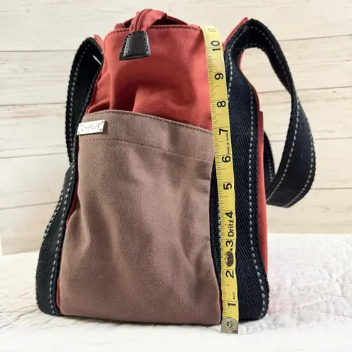 Chala Whimsical Cat Lover Canvas Tote Bag Vegan Leather Kitty Shoulder Zip Gift