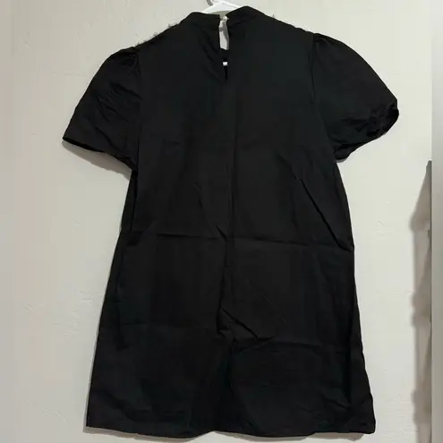 Sister Jane Black Feather Star Mini Dress (S)