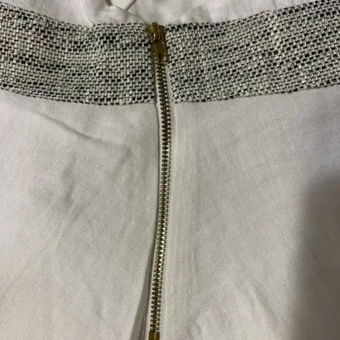 Line and Dot White Tweed Romper NWT