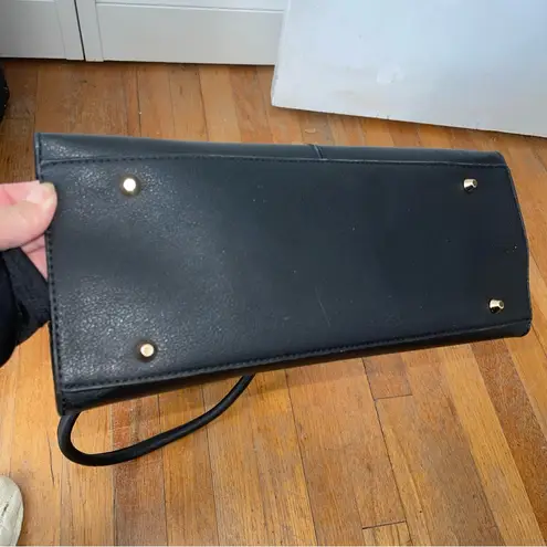 BCBG EUC PARIS BLACK MEDIUM DOUBLE‎ HANDLE SATCHEL BAG.