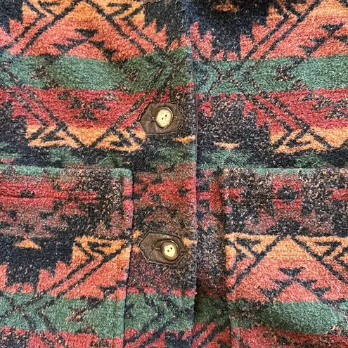 VTG BROWN SADDLE BLANKET BUTTON UP FLEECE JACKET