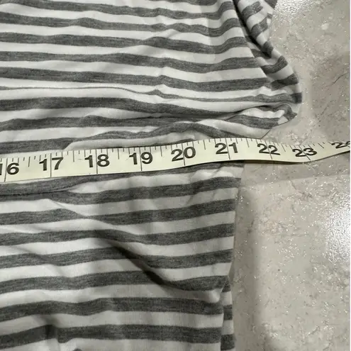 NY & Company Striped Hooded Maxi Dress with Drawstring V