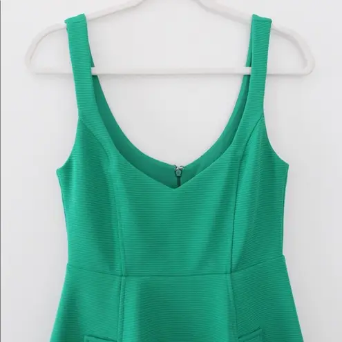 Nasty Gal Drawing a Blank Mini Flare Dress in Shamrock Green NWOT