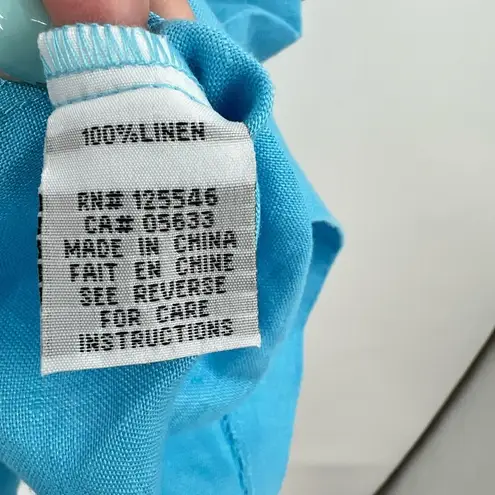 Habitat 100% Linen Dress Women’s Shift Sheath Cottagecore Beach Summer sz large