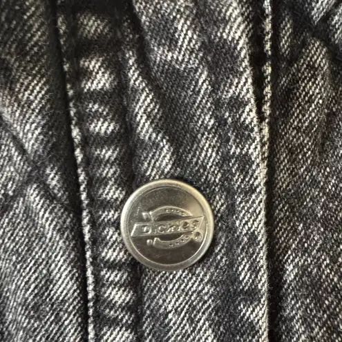 Dickies sz XS Womens Black Wash Denim Corduroy Quilted Chore Jacket Streetwear