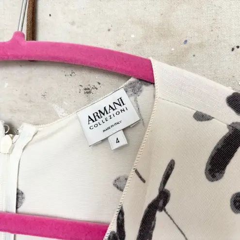 Armani Collezioni Fitted Stretch Floral Mini Dress