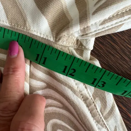 J. McLaughlin Leora Wide Leg Jeans in Tan/Cream Seabray Size 8 MRSP $188