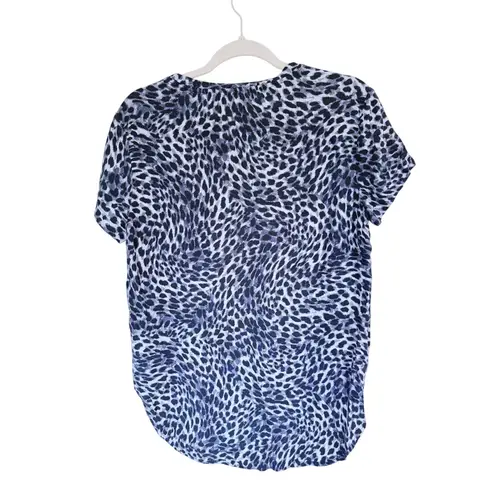 Bella Dahl High Low Cheetah V-Neck T-Shirt Small