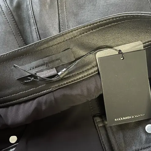 Alexander Wang Leather Leopard-Print Calf Hair Mini Skirt