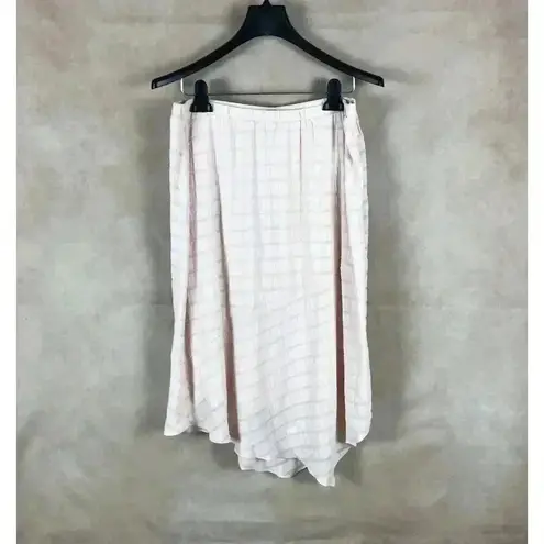 ALFANI Seashell Pink Textured Illusion Asymmetrical Hem Skirt NEW Size 14