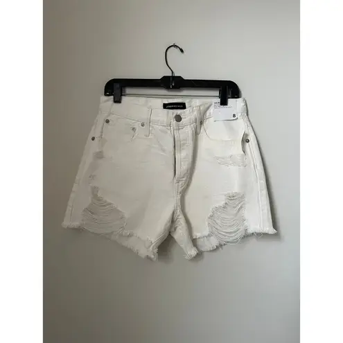 Aeropostale NWT  90's High Waist Cut-Off 4" Shorts in White, Size 8