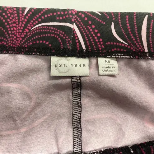 CEST 1946, Women’s Pink, Black & White, Swirl leggings/pants, Size Medium