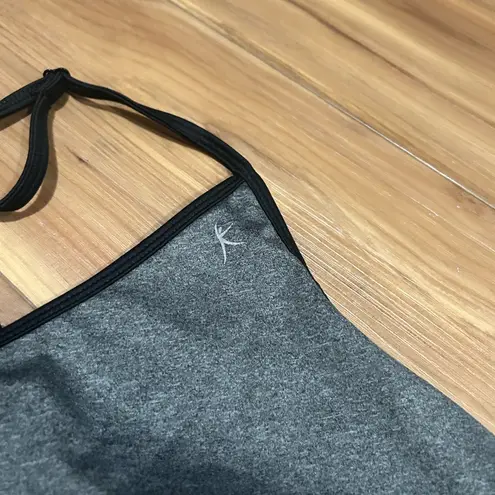 Danskin Now Work Out Sports Bra Grey Sheer Black Size XXL Gray