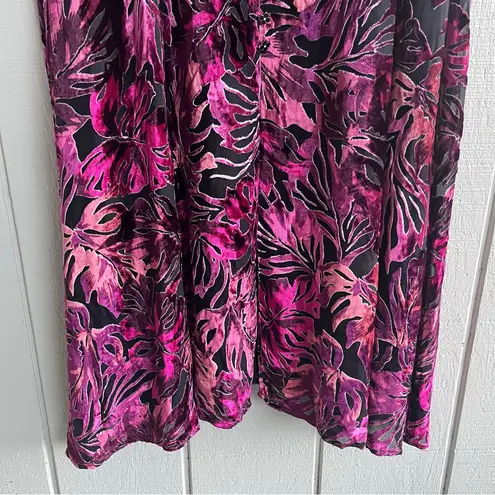 Hale Bob NWT $624 Stella Silk Blend Velvet Maxi Dress in Raspberry Women’s M