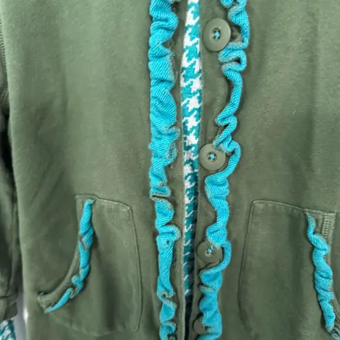 BKE Olive & Teal Utility Jacket w/ Hood & Long Sleeve Top Sizes Medium & Large