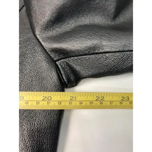 East 5th Black Zipup Front Wide Collar Leather Jacket Womens Medium