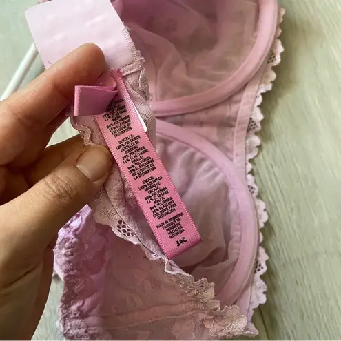 SKIMS Lace Bra stretch unlined full coverage womens Pink (size 34C) feminine