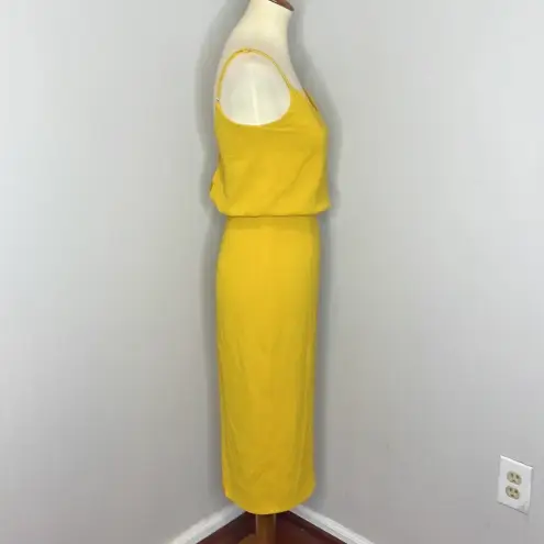 Dress the Population Alondra Blouson Sheath Dress in Marigold Size X-Small
