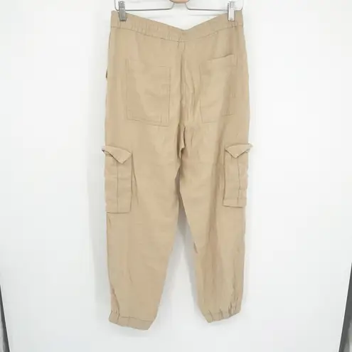ZARA  Womens Pocket Pull On High Rise Jogger Cargo Pants‎ Size M Khaki Tan - Image 10