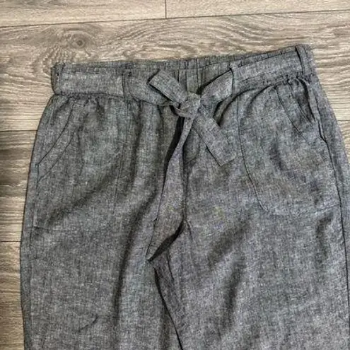 Soho New York & Company Street Linen Women Charcoal Relaxed Fit Pants Size L