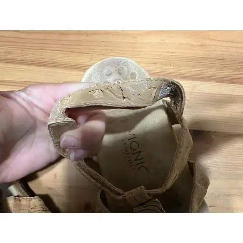Vionic  Amber Cork Sandals Women's Shoes Size 8 Tan Summer Walking Comfort Flaws thumbnail 10