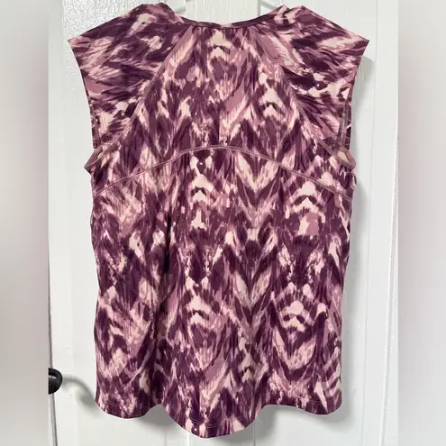 Duluth Cap Sleeve Top With Built in Bra swimsuit top size 12 Purple