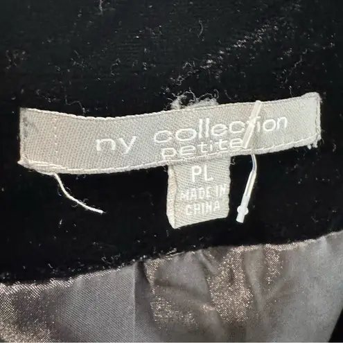 Ny Collection Petite Crushed Velvet Puff Sleeve Tie Front Cardigan PL