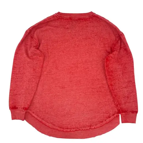 Nba Houston Rockets Women's Ombre Arch Print Burnout Crew Neck Fleece in Red, XL