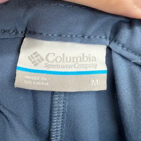 Columbia PFG Women's Skort Blue Medium Elastic Waist Zip Pockets Outdoor Hike