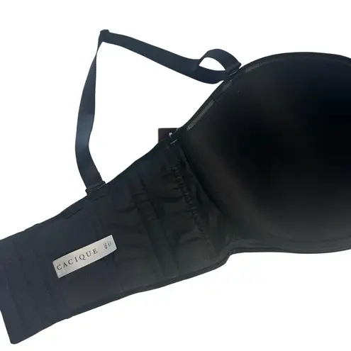 Cacique NWT Lane Bryant Black Multi-Way Strapless Bra Convertible Plus Size 40G