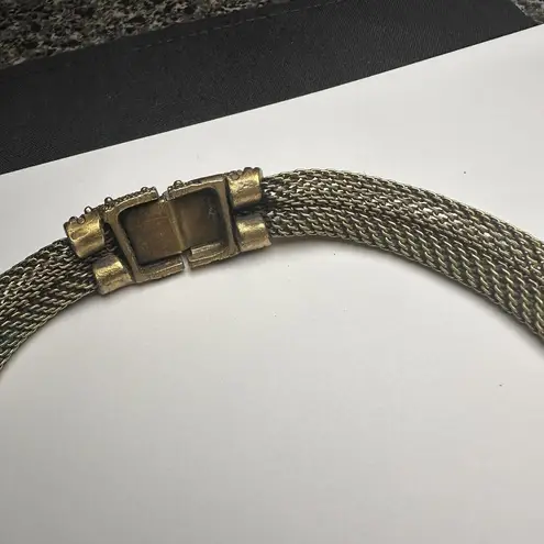 Monet Couture Mesh Collar Necklace Modernist Style Textured Vintage AS IS