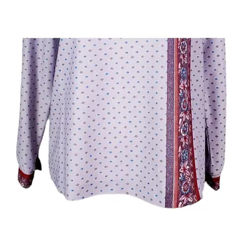 Vintage Lady Blair Top Size 14 Purple Floral Cottagecore Fairy Retro Throwback