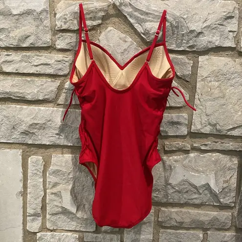 Newport News  Red 1 Piece Swim Bathing Suit 14