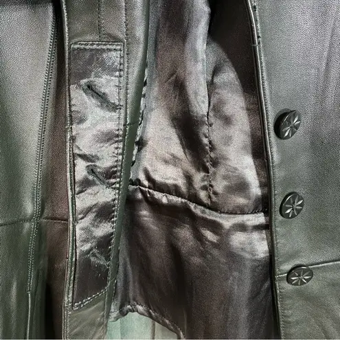Coldwater Creek Green Leather Jacket