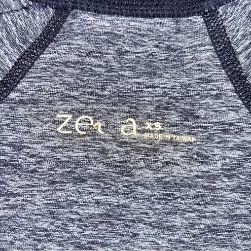 Zella  Heathered Gray Mockneck Running Jacket