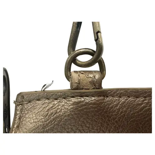 Mulberry England Rose Gold Pebbled Leather Wristlet Wallet Clutch Purse