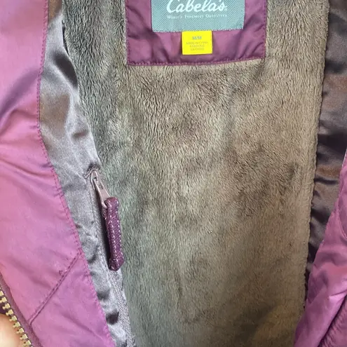 Cabela's Purple Zip Up Long Sleeve Down Filled Jacket M