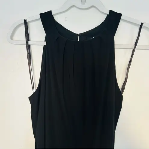 Slny Black Red Floral Velvet Sleeveless Formal Dress 6