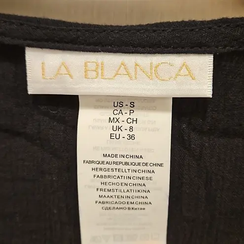 La Blanca ππ Island Fare Cover-Up Midi Dress ~ Black Small NWT