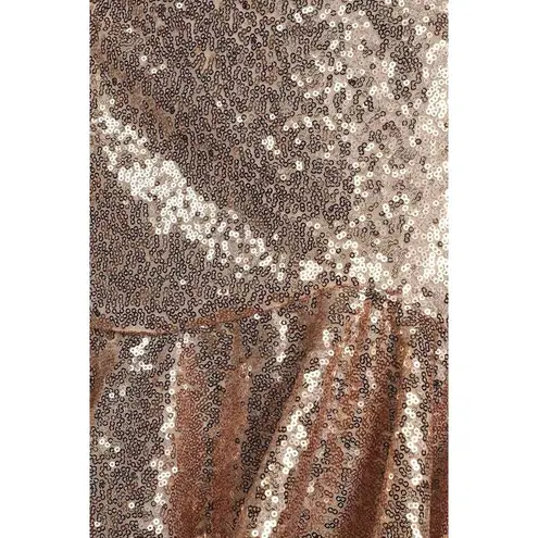 Lulus Glam Ma'am Gold Sequin Bodycon Mini Dress Women’s Size Medium Bridal Party