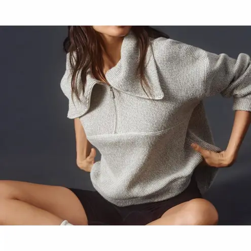 Sweaty Betty NWT M Restful Boucle 1/2 Zip Shawl Collar Sweatshirt Soft Sweater
