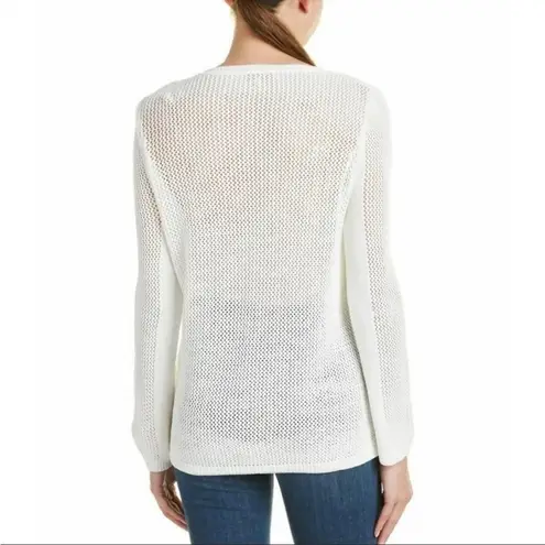 Sandro Paris Open Knit Fringe Top Sweater Sz S/M Black Boho Western