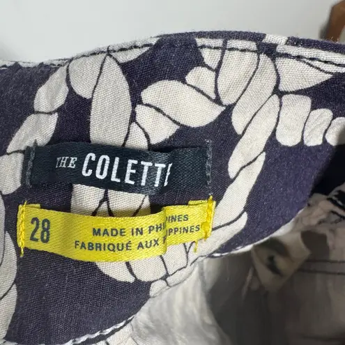 Maeve Anthropologie Colette Pant Women 28 Navy Blue Nautical Coastal Preppy