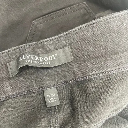 Liverpool Eco Pull On Pants Size 12/31 NWT Black Rinse Stretch Denim Cotton