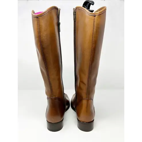 Frye NWOB  Marissa Medallion Inside Zip Cognac Brown Tall Riding Boot US 6